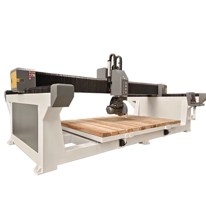 Cnc 4 5 Axis Granite Bridge Saw CNC Router 3D Stone Cutting Granite Engraving Machine for Kitchen Sink and Edge Produce