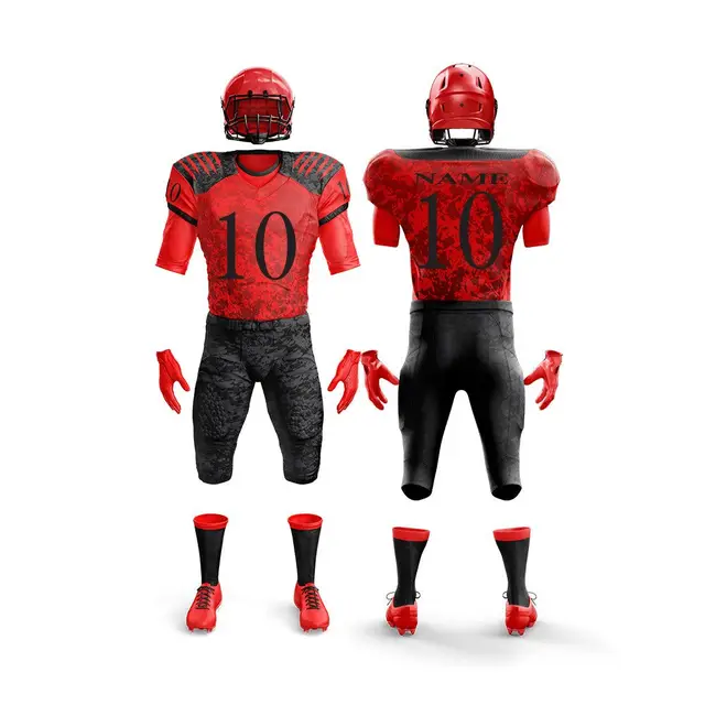 High Quality Mositure Wicking Sports Wear American Football Wear  Football Jerseys Uniforms Football Jersey Set