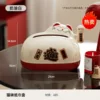 Hand-cranked lucky cat tissue box