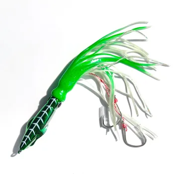 New Design Multi-Color Skirt Spider Hook 120g Lead Midwater Artificial Hard Bait Deep Sea Fishing Lure for Bass Marlin Target – Trolling Lure – view 4