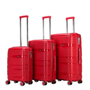 custom logo Wholesale Customization Fashion 3 Piece Suitcase PP Trolley Box Sets with Lock 20" Unisex