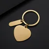 Gold 30mm heart shape+small strip+keychain