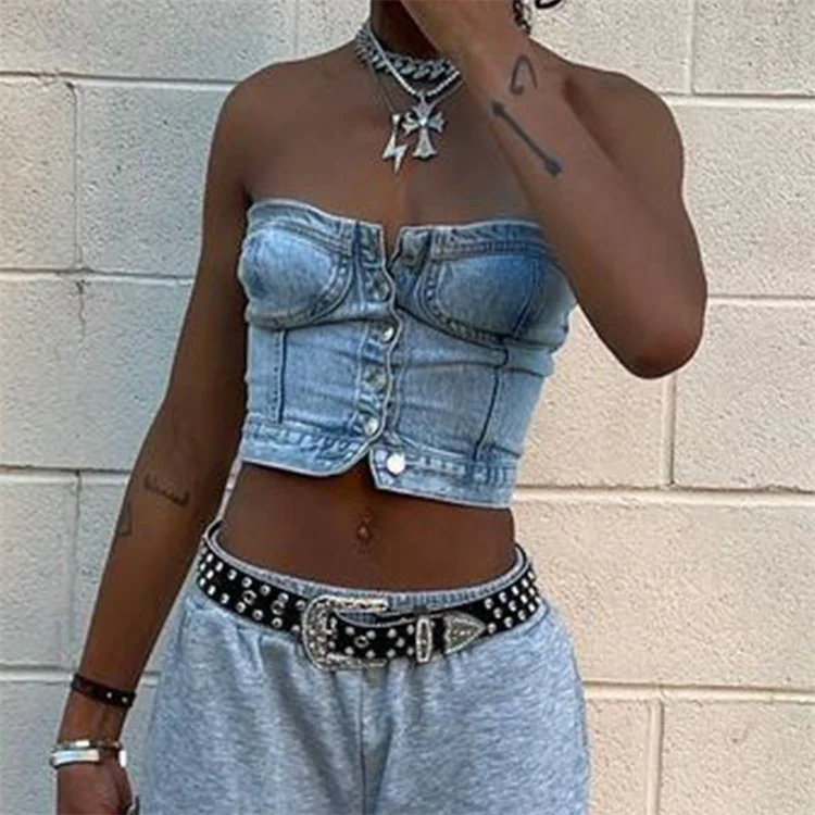 Gamoii Vestito Estivo Da Donna, Senza Spalline, Senza Spalline, Per - Foto 3