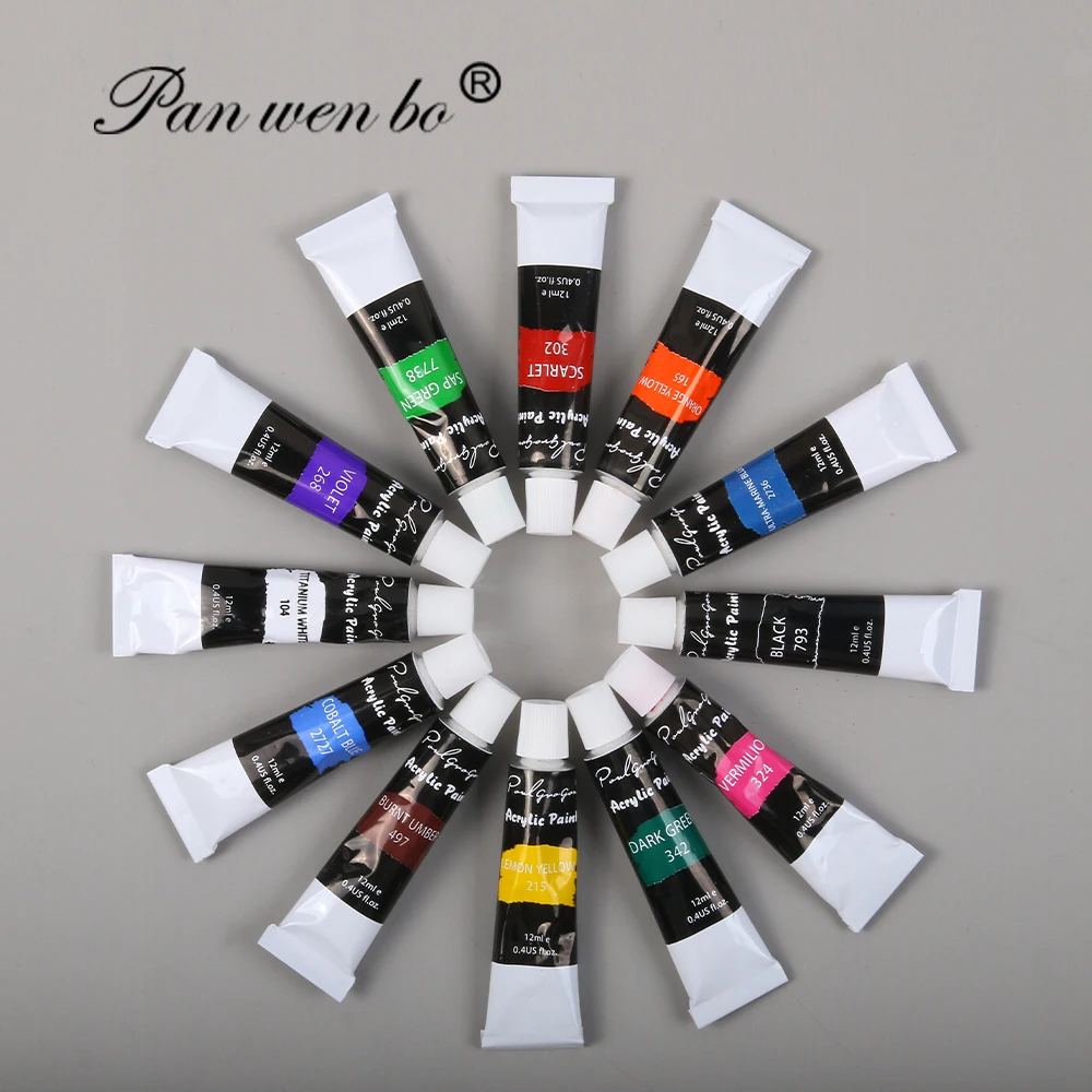 Artist Professional Artist Grade Private Label Paints Acrylic Nontoxic Acrylic Paint Set 12ml
