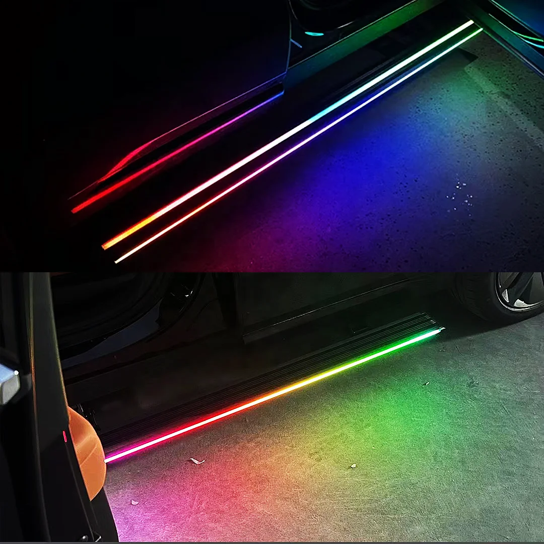 Led Light App Control Accessories Original Foot Pedal Bars Side Step Running Boards for SUV Chery Jietu X70 19 20 21 22 23 24