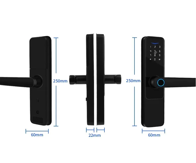Hurtowa cena – zamek apartamentowy z odciskiem palca, hasłem, aplikacją Tuya, elektroniczny smart zamek drzwiowy bez klucza