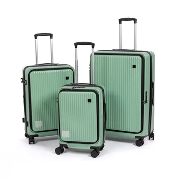 Multifunctional front opening luggage suit suitcase 20 inch boarding box anti-fall aluminum trolley case sea gate lock ope