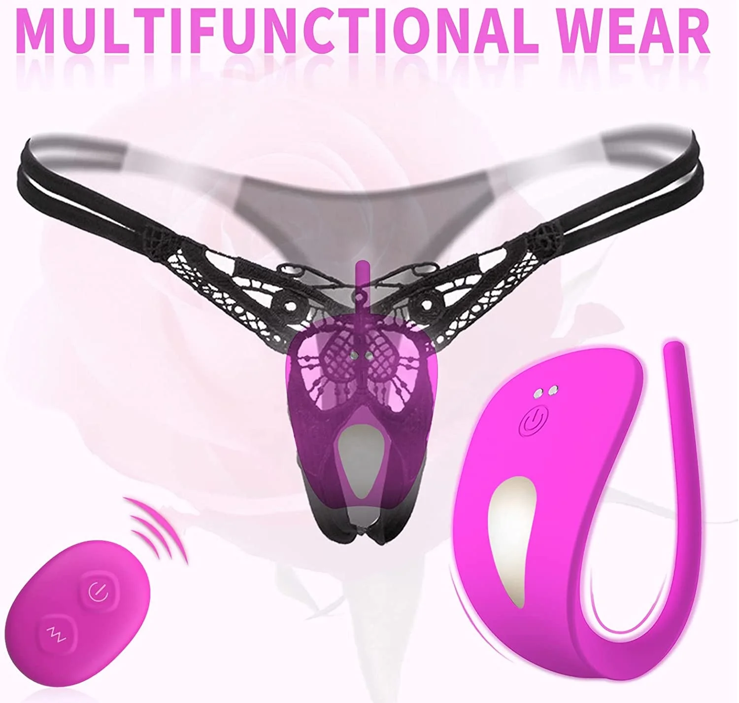 vibrating panties quiet Wearable Vibrating Panties Adult Sex Toys Clitoris Stimulator Remote  Control C-String Thong Quiet Panty Vibrator for Women