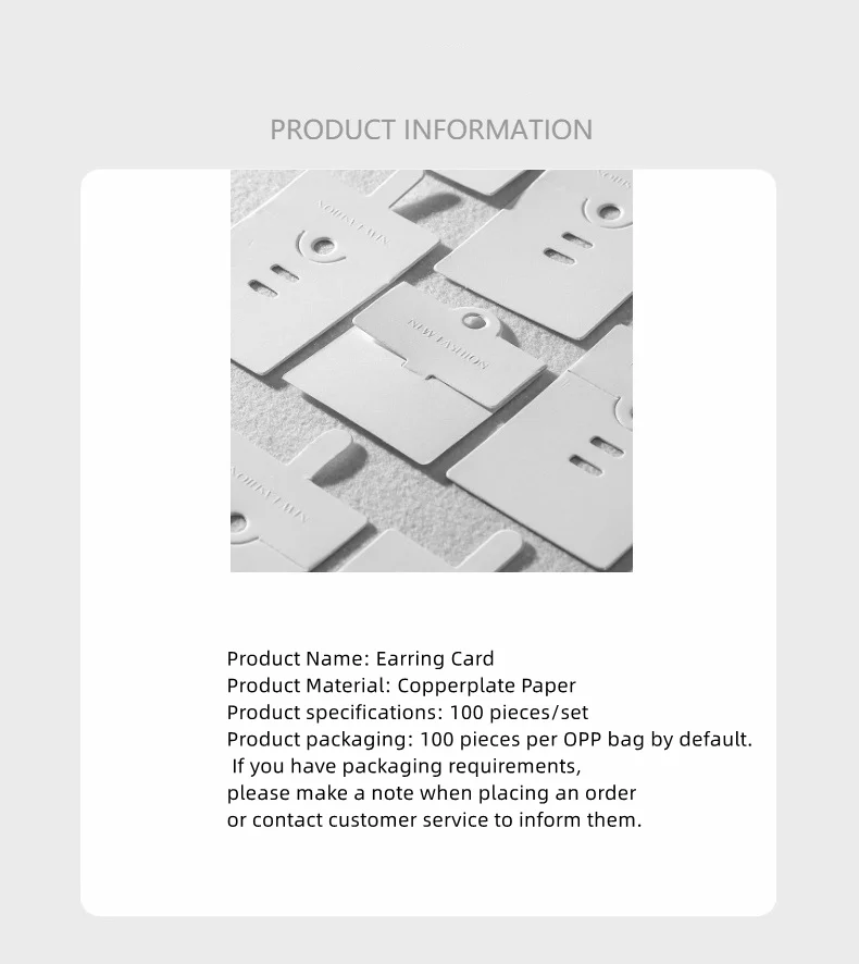 product eco friendly custom cardboard paper earring card jewelry necklace display storage packaging card-2