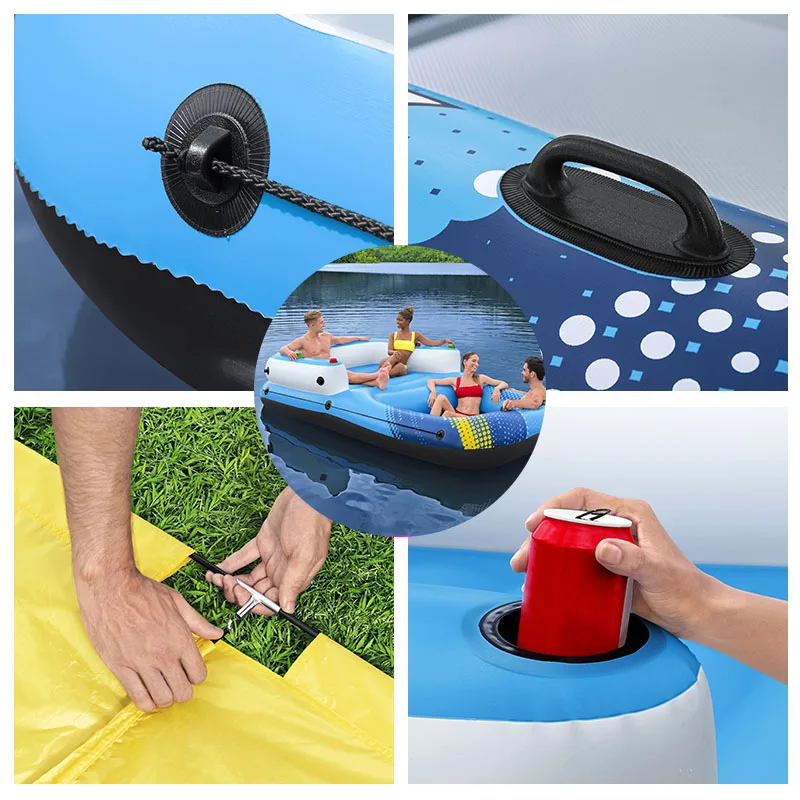 Bestway 43645 Hot Sale Large 4 Person Shade Pool Inflatable Float With