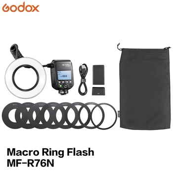 Godox-MF-R76C/N/S LED Ring Flash Speedlite 76Ws Full-Power Flashes Dual-Flash Tubes Power Adjustment of Power Ratio for Nikon detail image