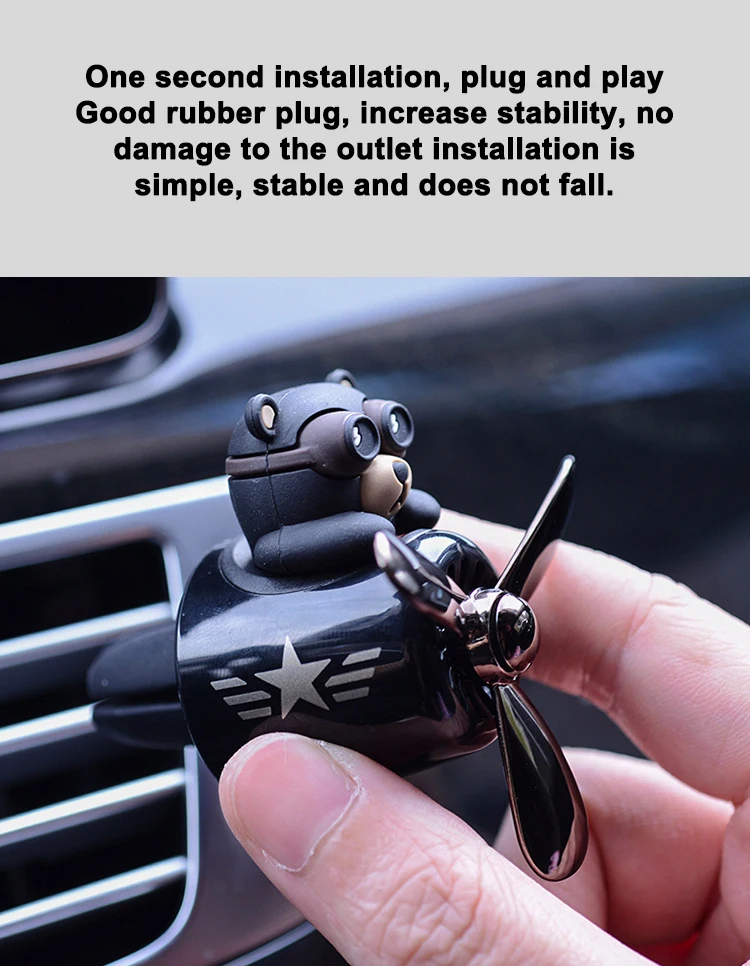 Cute Long-Lasting Fragrance Essential Oil Refreshing Scent Diffuser Car Aromatherapy Diffuser Vent Clip