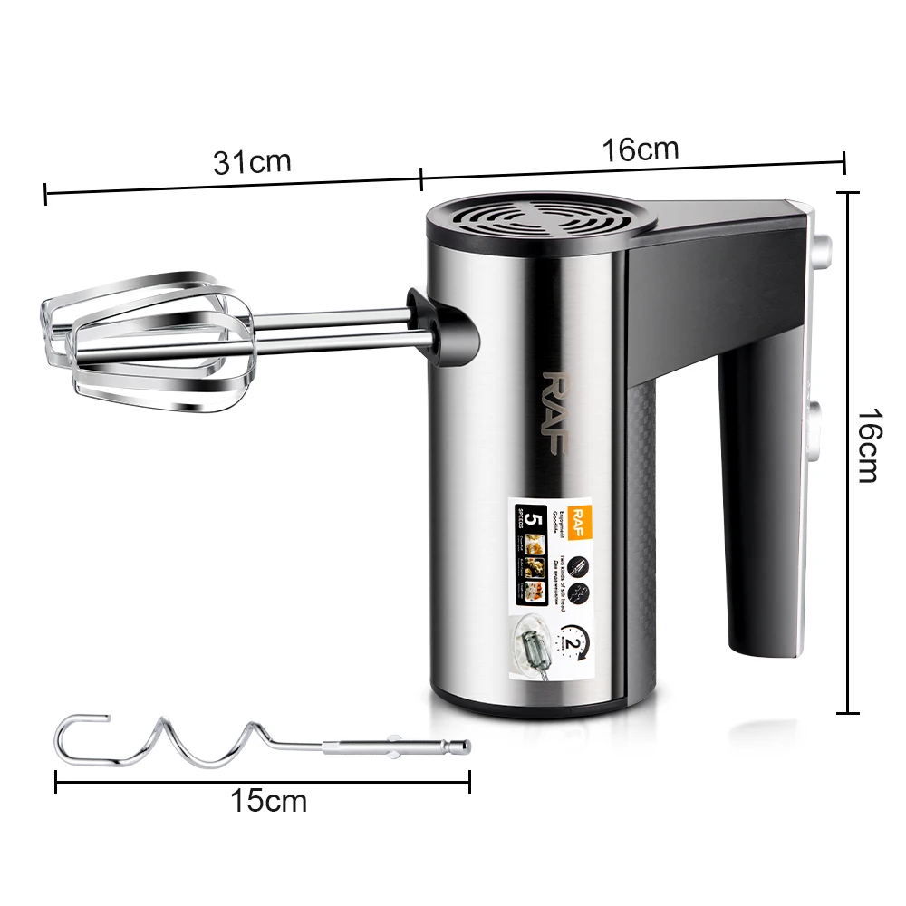 RAF Cheap Newest Kitchen Electric Hand Held Bread Flour Mixer Egg Beater  Hand Mixer