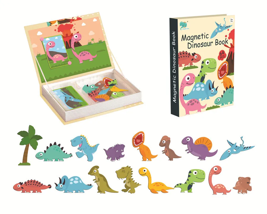 Diy обучающие игрушки 3d Магнитная книга пазл доска магнитная головоломка для детей