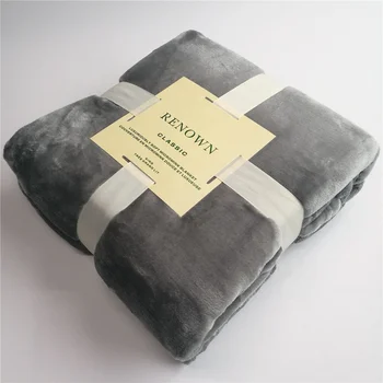 Luxury Soft and Foldable Easy Carry Custom Logo Organic Cotton Travel Blankets for Airplane