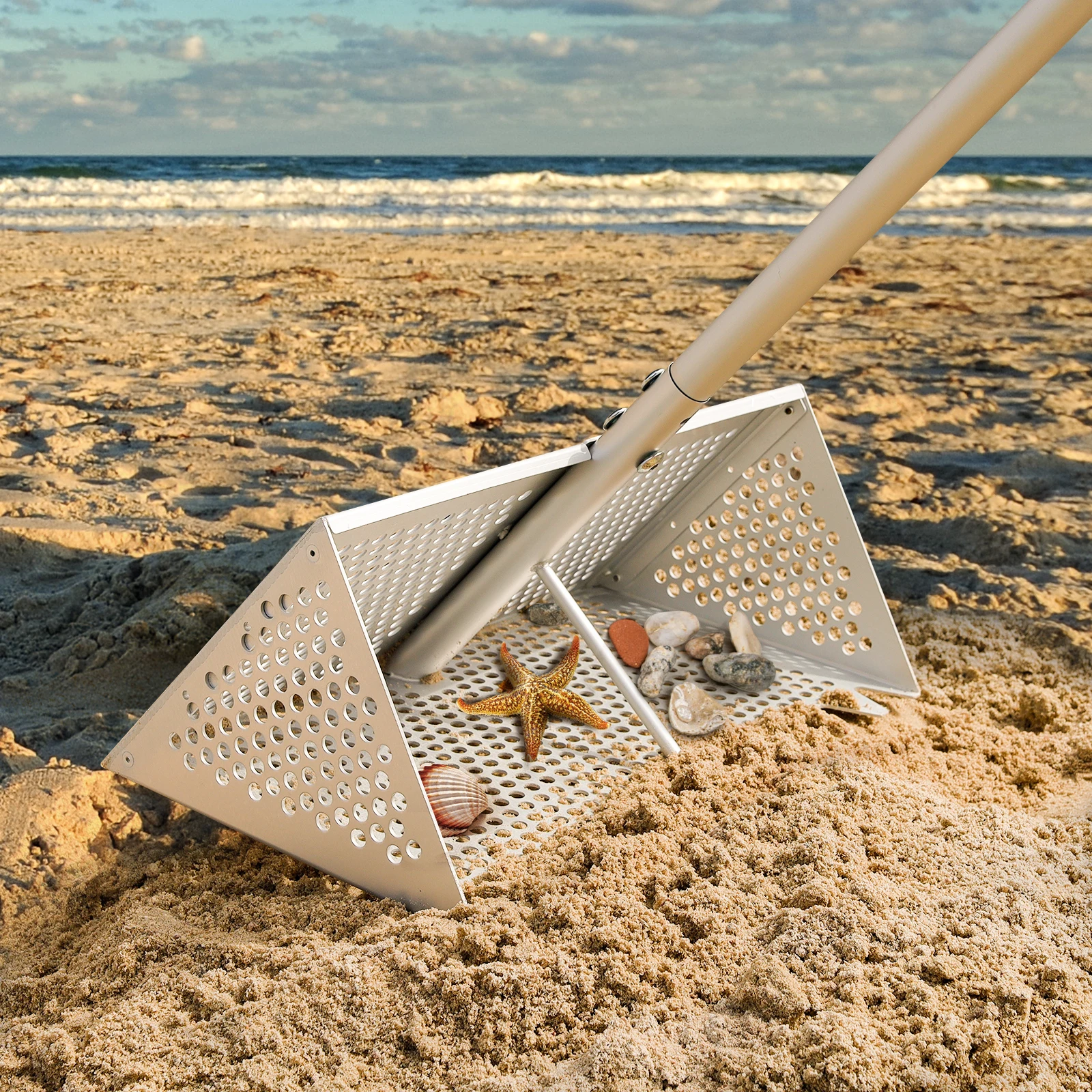 4 Pennelli Rimuovi Sabbia Da Spiaggia - Set Grandi E Piccoli (14x12 Cm / 12x10 Cm) In Pile Di Corallo
