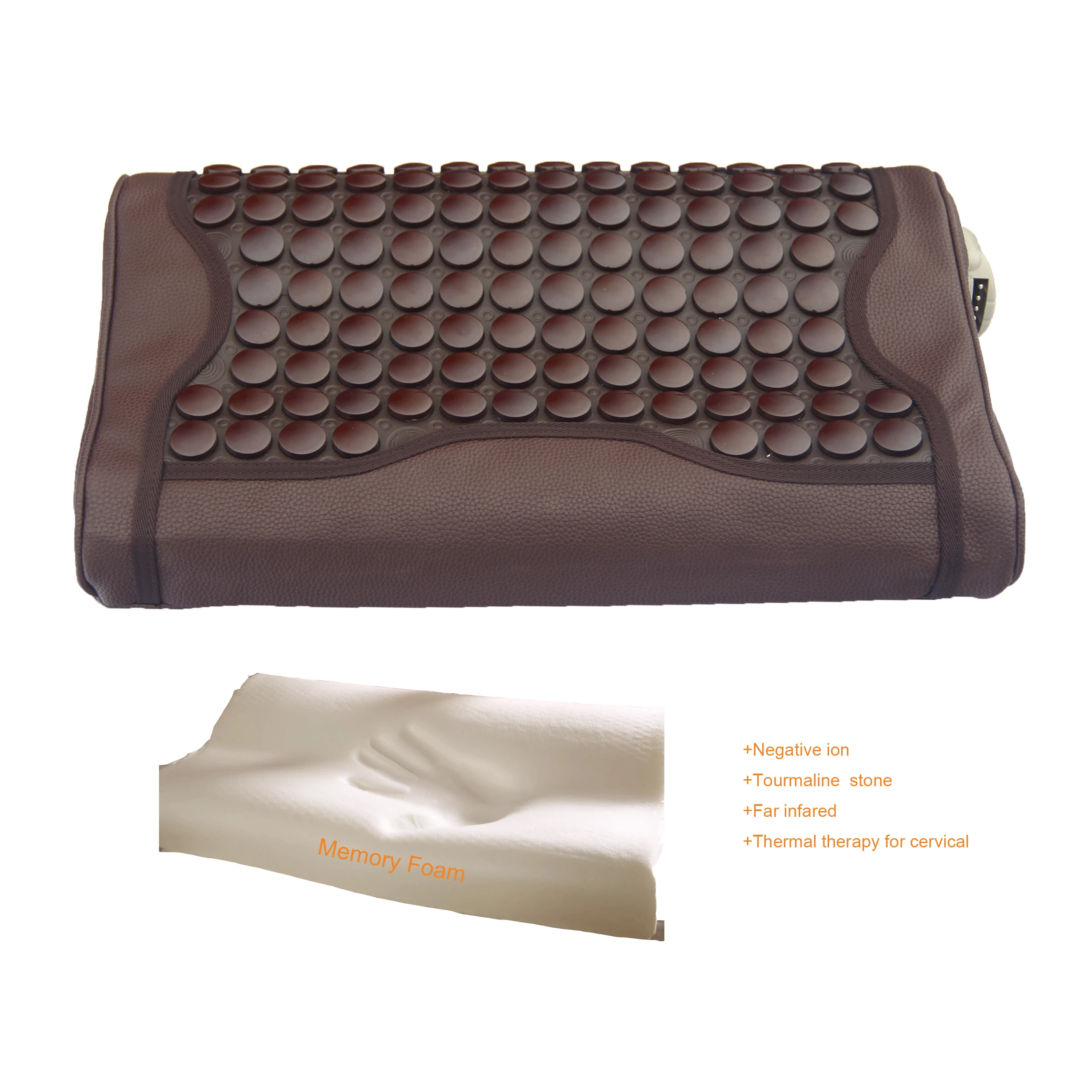 Anion Tourmaline Pillow Ceramic Far Infrared Negative Ion Germanium Heating Massage Cervical Jade Stone Amethyst Pillow