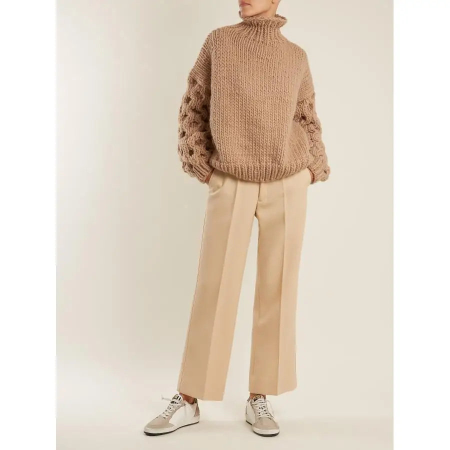 Korean Design Pullover Sweater Multicolour Hand Knitted Sweater Jumper for Women