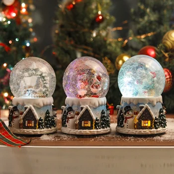 Musical Snow Globe Snow Globes Glitter Water Globe Santa Claus Decoration  Musical Snow Globes Decor - AliExpress