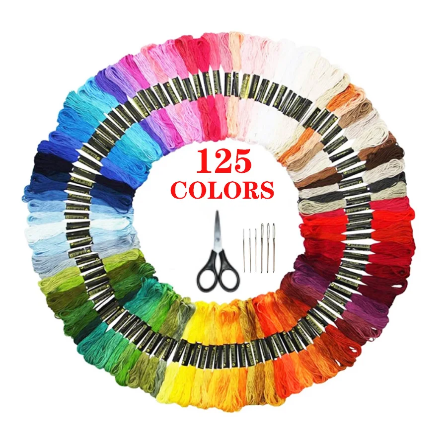 Embroidery Thread Polyester Set Cross Stitch Thread Tool Set Embroidery ...