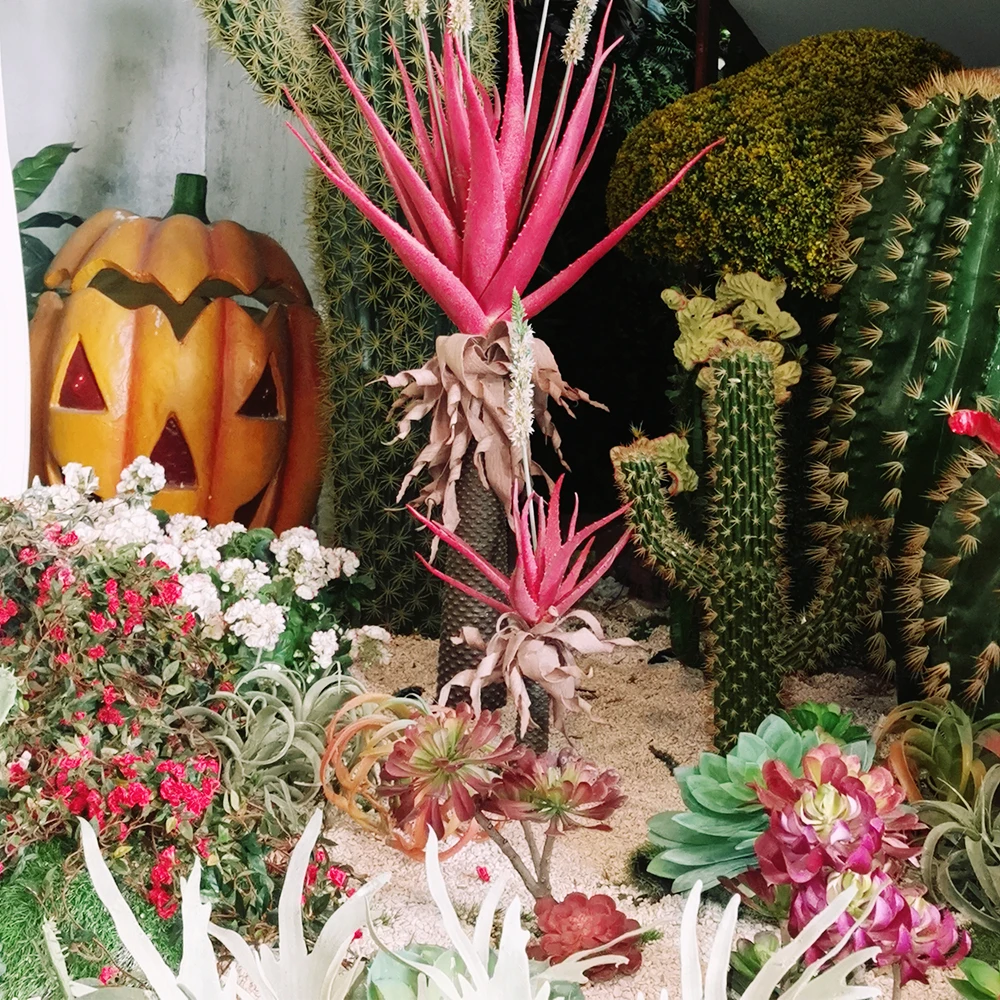 Factory Produce Different Size Large Cactus Globose Garden Landscape Cactus Decorations Indoor Outdoor Artifical Cactus Plant