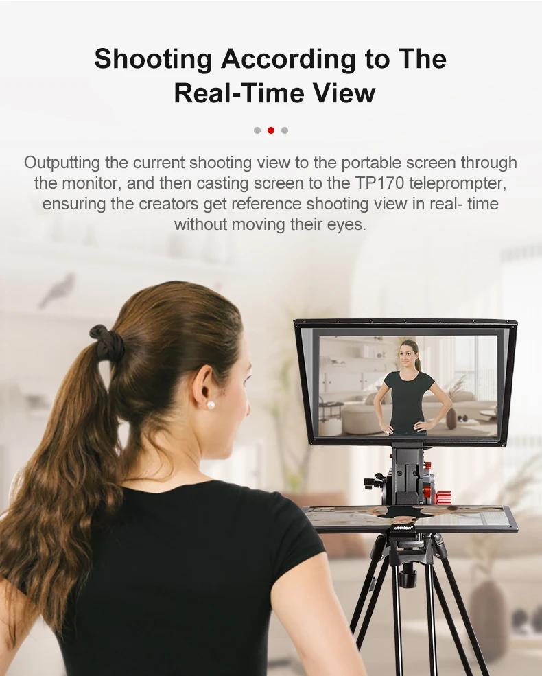 Bestview Tp170 17inch Portable Teleprompter Universal For Dslr Camera