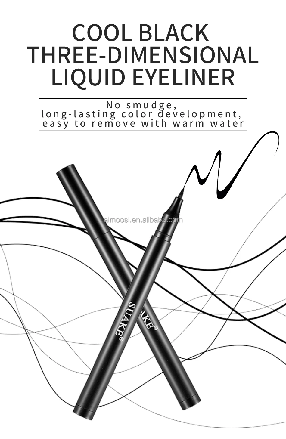 Waterproof Quick Dry Liquid Eyeliner Sweatproof Antioil Smudgeproof