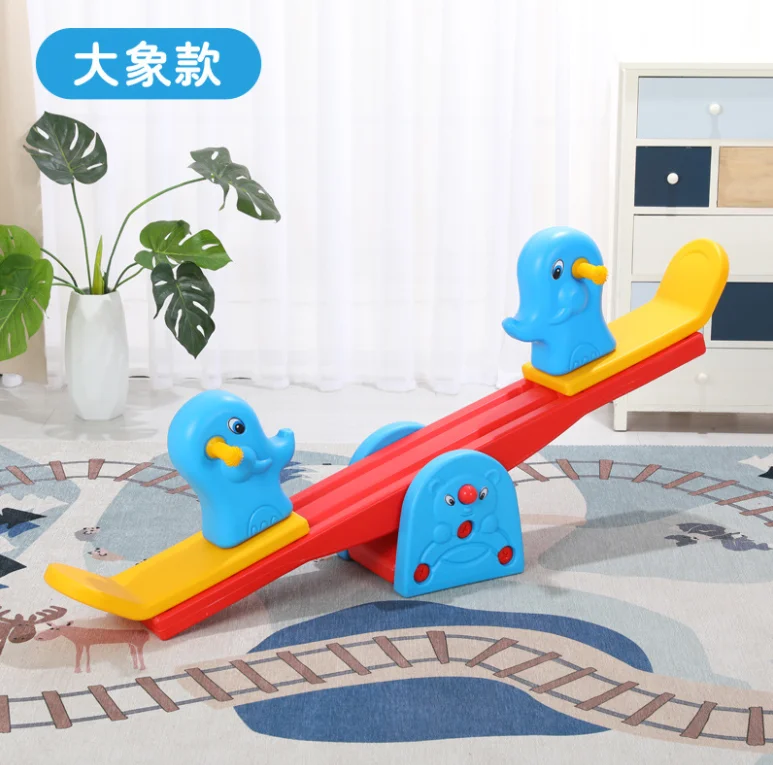 ダブル木製馬子供のおもちゃ屋内シーソー幼稚園プラスチック