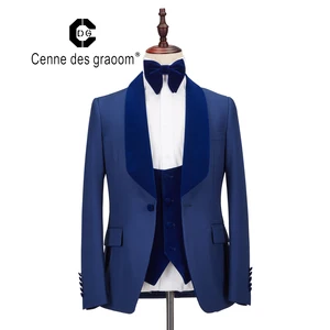 Factory Direct Sale Slim Fit Wedding Suits Wedding Suit Blazers Vest and Pants for Men