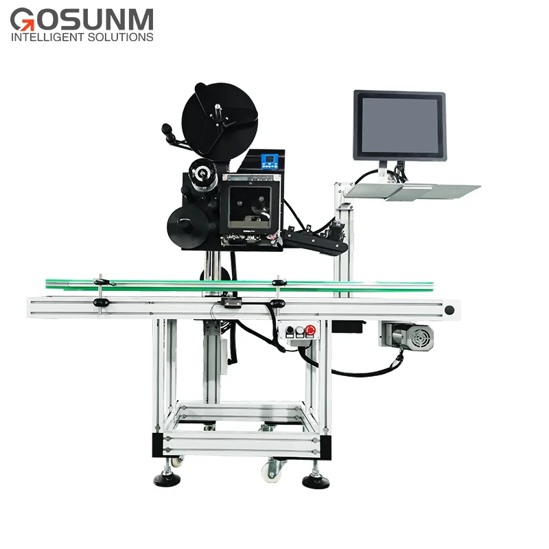 Corner Wrap Label Applicator with Printing Function Print and Apply Labeling Systems