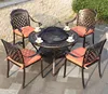4 chaises diagonales table de cuisson carbone 106cm