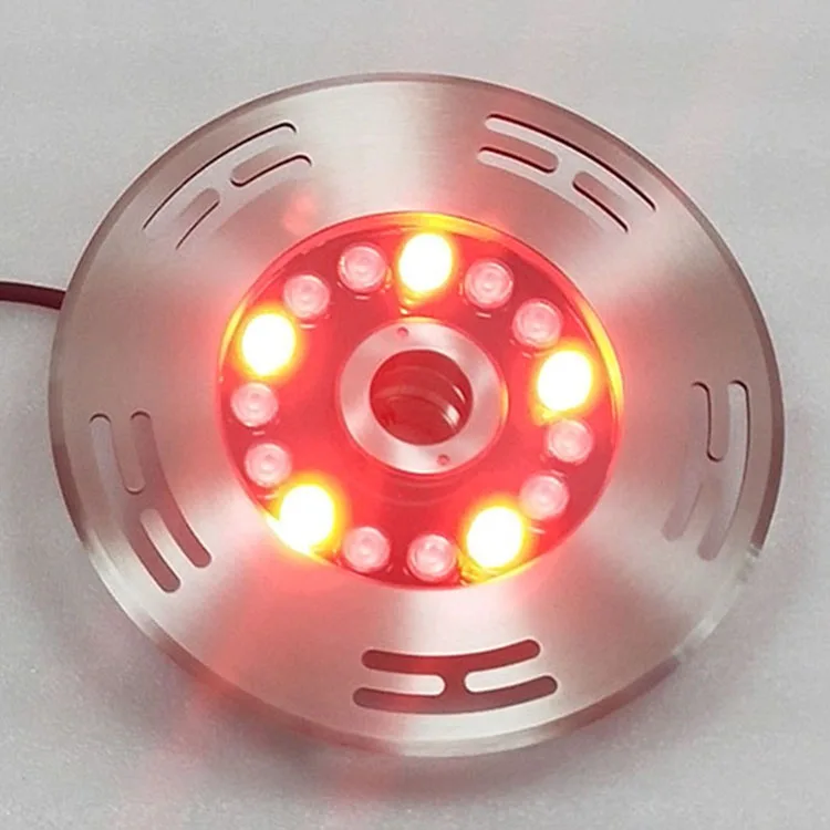 Круглый Водонепроницаемый подводный фонтан из нержавеющей стали dmx 6 Вт ip68 9 с соплом для паркового освещения под водой кольцевой Фонтан СВЕТОДИОДНЫЙ светильник