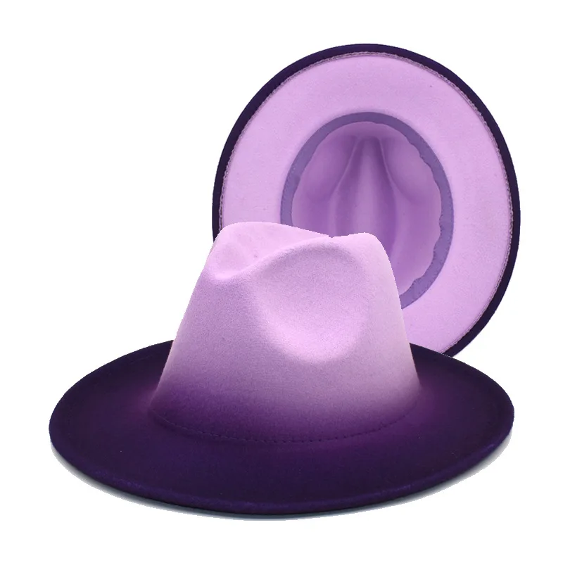 X108048 Winter Ombre Wool Felt Fedora 