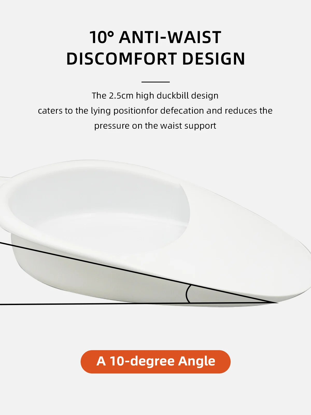 Wholesale PP Plastic Bedpan Guard Handle Eco-Friendly Durable Easy Cle - product detail 3