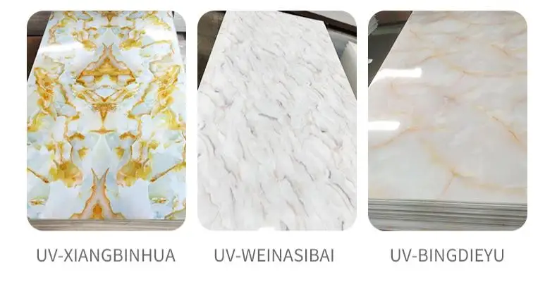 High Gloss Pvc Sheet Marble Wall Panel Board Uv Coated Waterproof ...