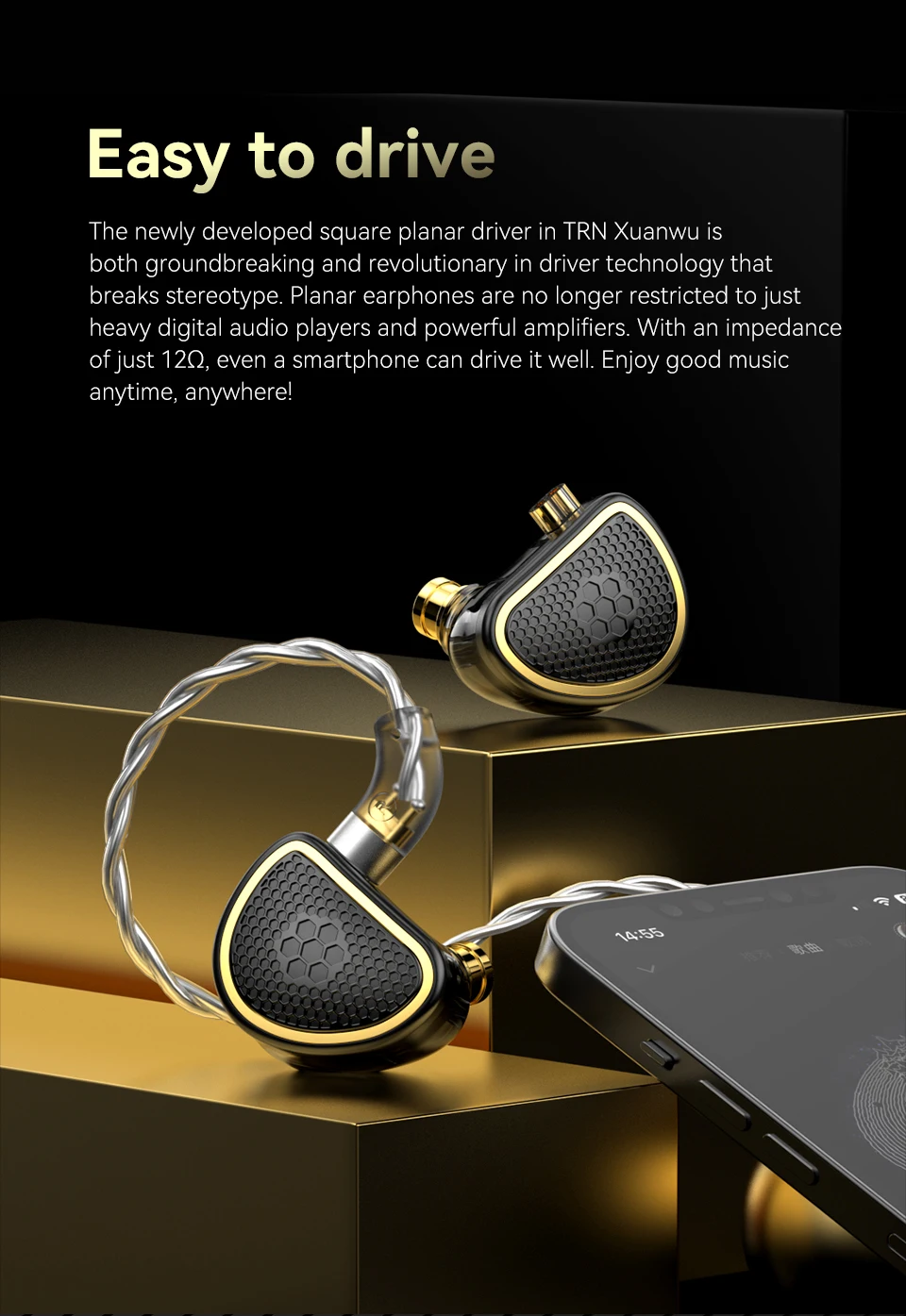 Trn Xuanwu In Ear Earphone Hybrid Planar Inear Monitor Iem Hifi Dj