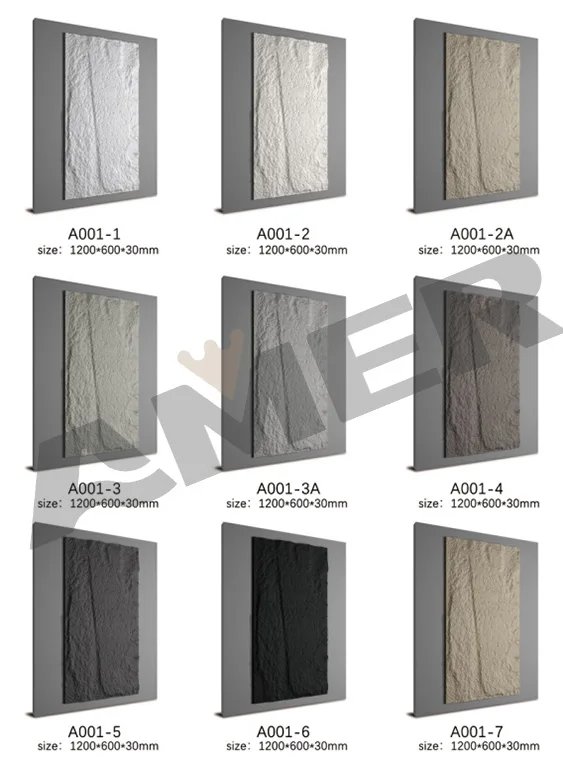 Amer 2023 Waterproof Fireproof Factory Direct Sale Faux Stone Panels Exterior Wall Pu Stone Panel Artificial Stone