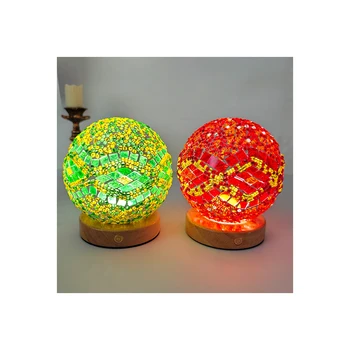 Holiday Lighting Children Night Lights Decoration Luxury China New Turkiye Mosaic Glass Mediterranean Night Light