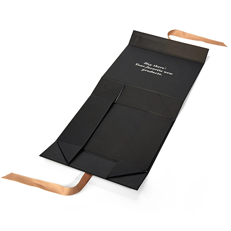 Бесплатный образец картонная Складная роскошная белая Магнитная Подарочная бумажная коробка с индивидуальным логотипом складные упаковочные коробки с лентой