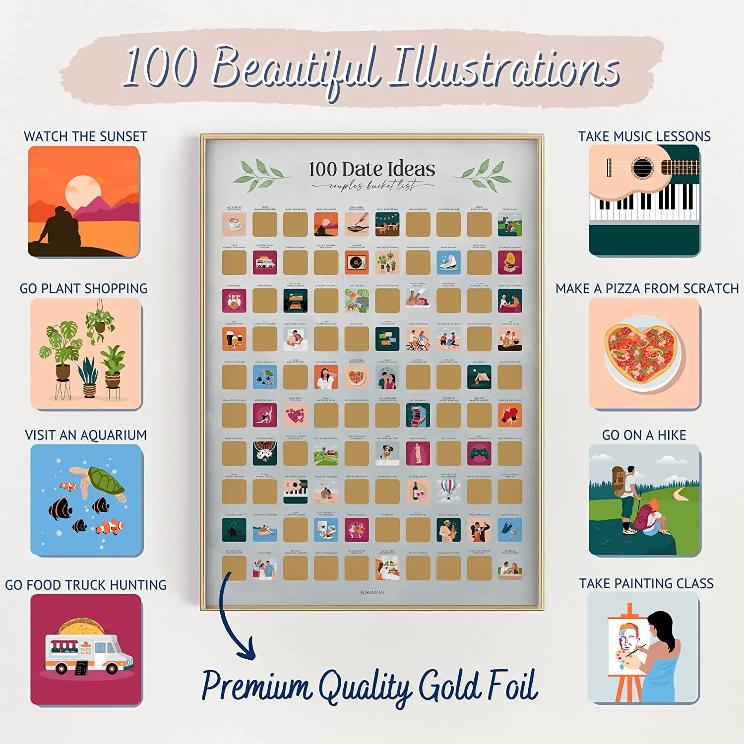 Scratch off Poster, 100 Things To Do Before Turning 100 Bucket