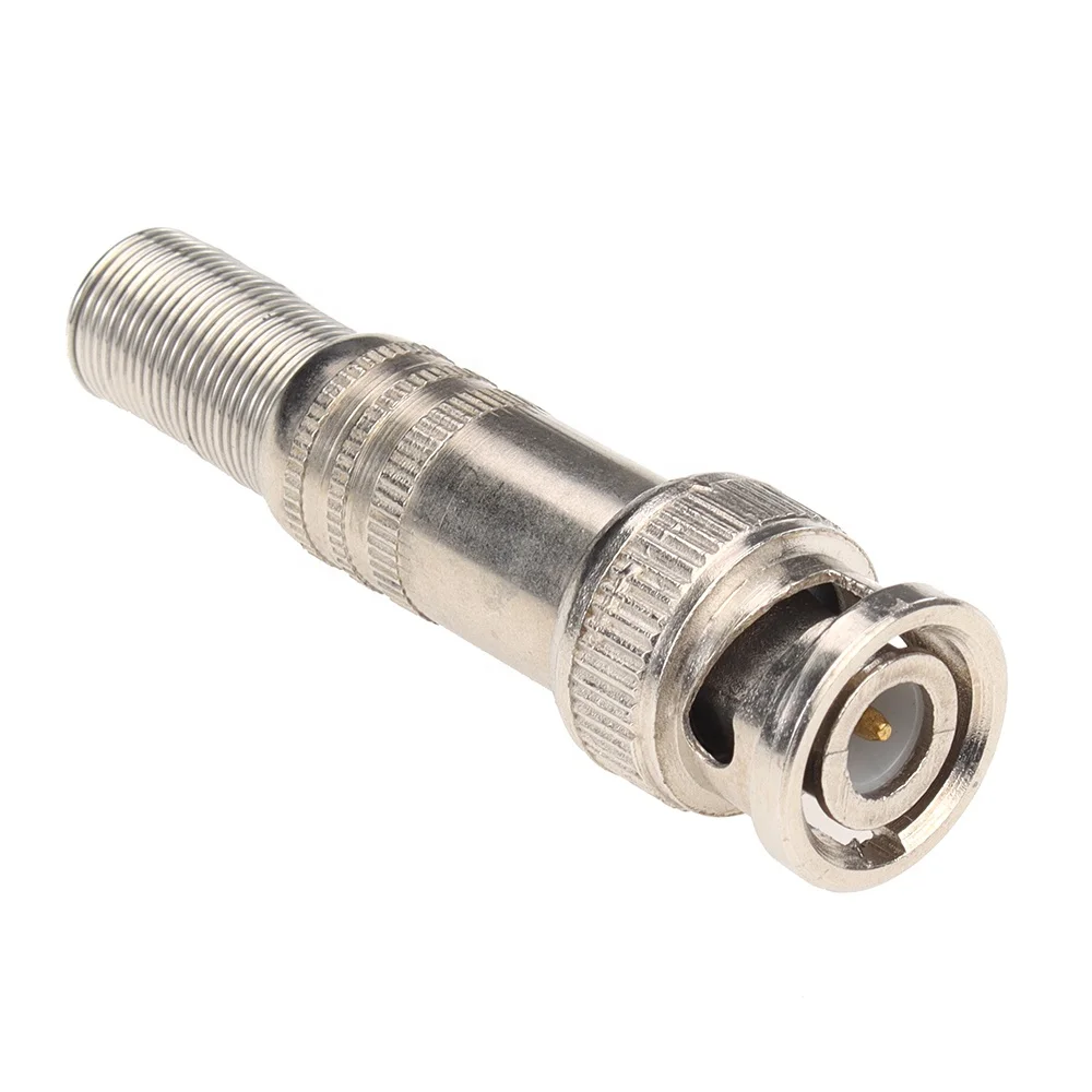 BNC Male Connector Jack Coaxial RG59 Twist Spring Adapter for Camera CCTV  Accessories Surveillance Kit System