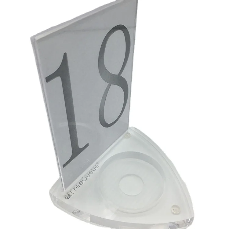 Wireless Call Button with Acrylic Table Menu Holder for Cafe Use