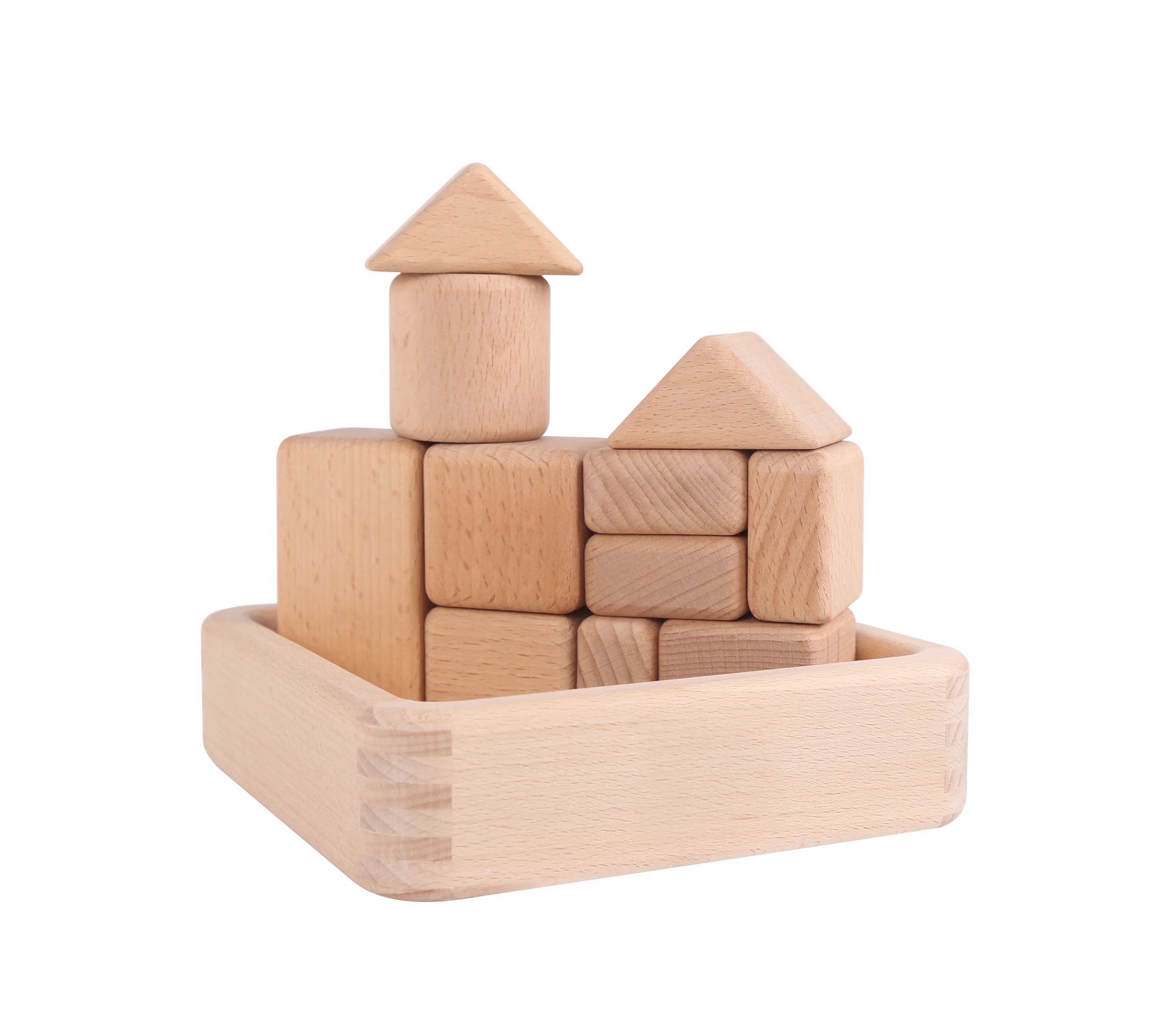 
Натуральный большой деревянный кубический конструктор, строительные игрушки, набор кирпичей для укладки, настольные игры Eco 