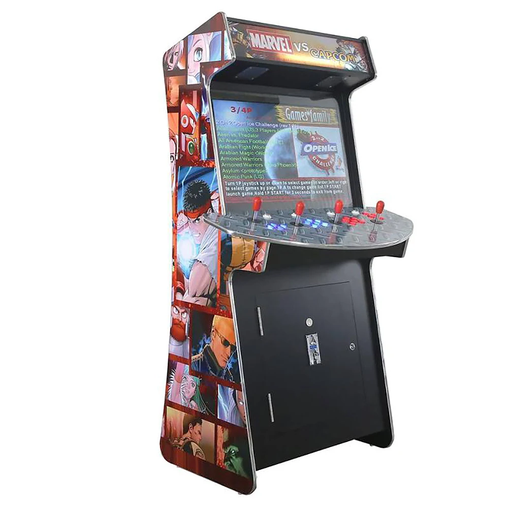 RaiseFun Factory Wholesale 4 Person Coin Operated Arcade Game Machine Multiple Classics for 6+ Year Olds Prize Games for Game