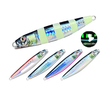 Factory Spot Wholesale Metal Lead Jig Lure Iron Plate Bait Hooks for Mackerel Sea Fishing 40g 60g Cross-Border Supply – Metal Jig – view 4