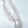 Bordure à volants double face transparente 3 cm Rose