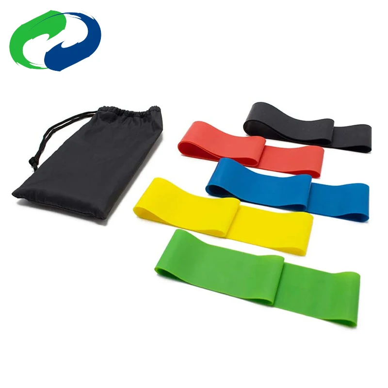 Fashion eco-friendly gym equipment stretched latex mini loop resistance band