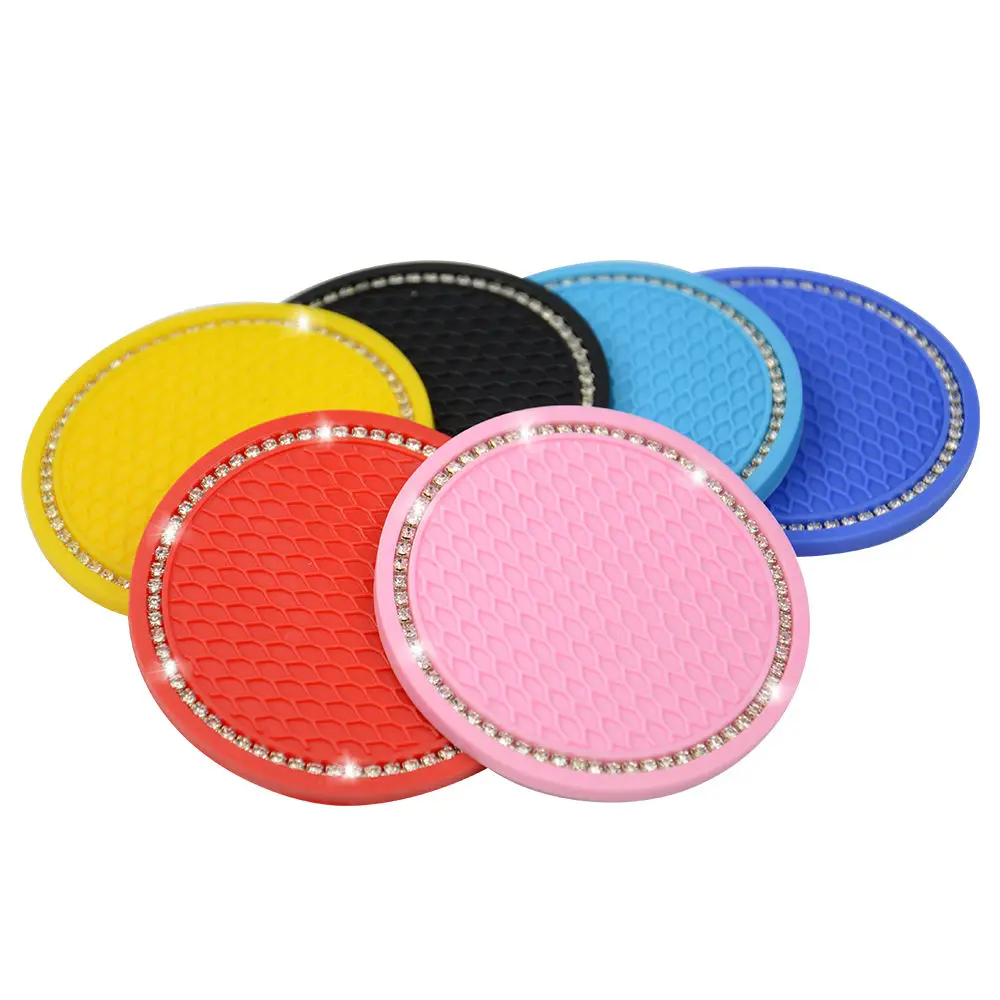 Anti-skid Non-slip Car Water Cup Pad 3d Custom Pvc Silicone Rubber Drink Mat Car Cup Coaster for Drink