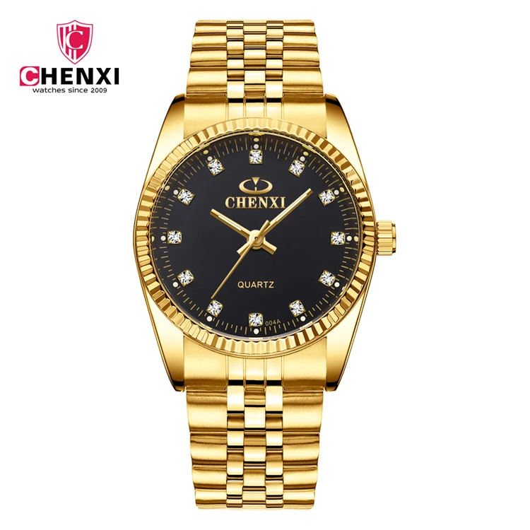 Chenxi 004a Western Gold Universe Quartz Watch Potty Stainless Steel Band Water Proof Dials Decoration Simple Couple Reloj Watch Buy Western Gold Universe Quartz Watch Dials Decoration Watch Simple