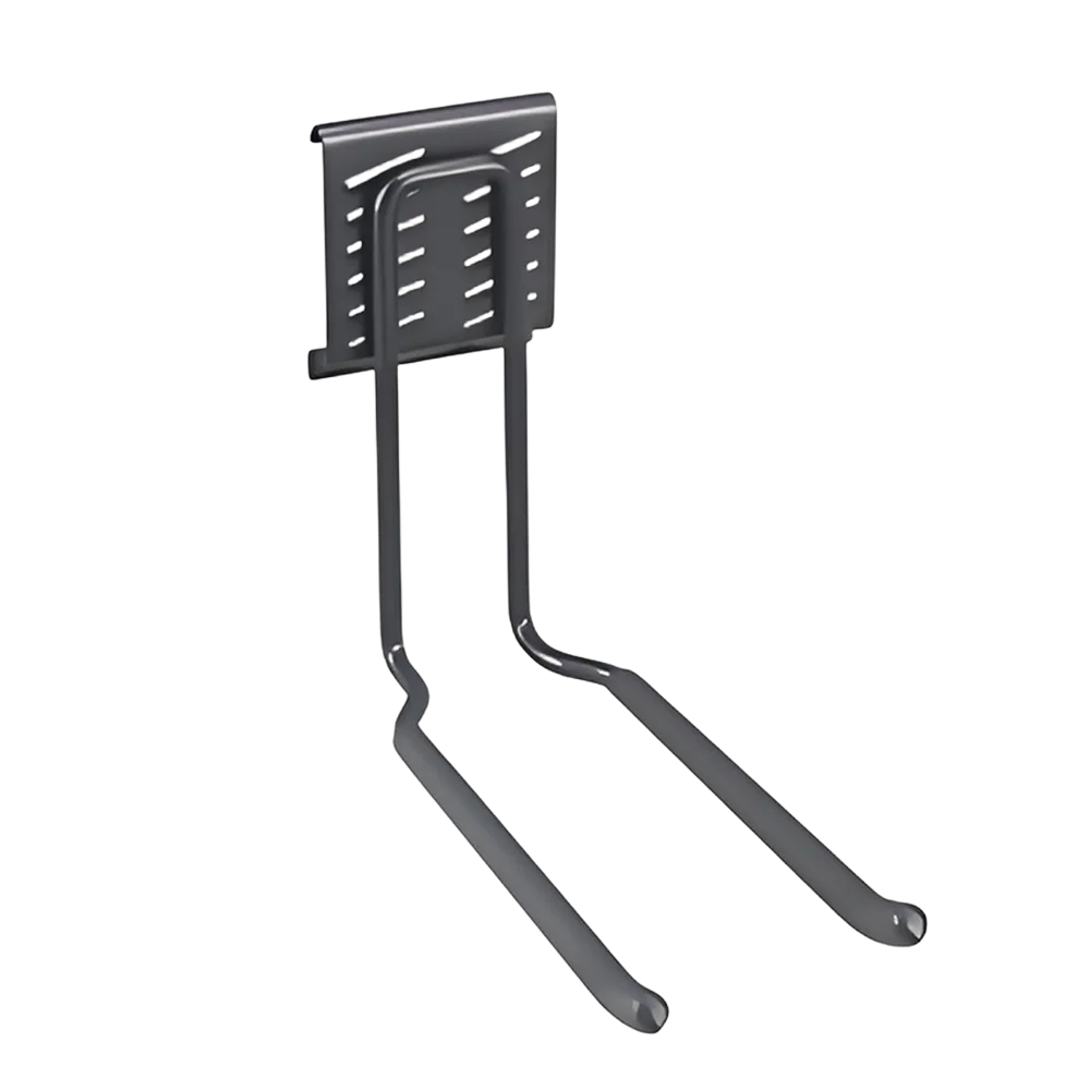 Eight-inch Deep Double Hook Multi-function Black Wall Mounted Hooks Metal Wall Hook